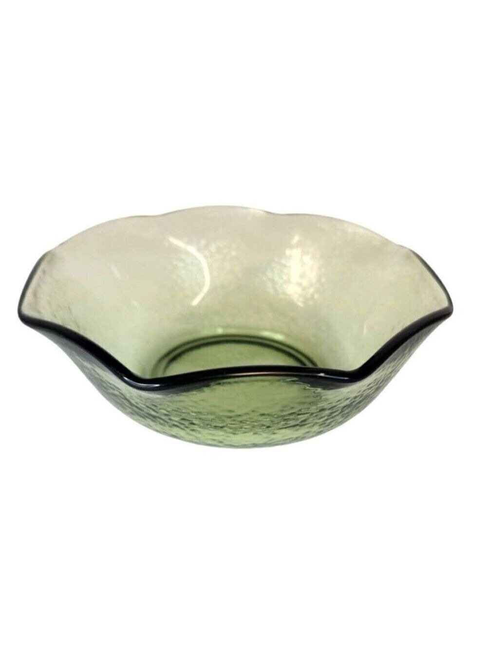 Avocado Green Glass Dip Serving Bowl, Condiment dish,